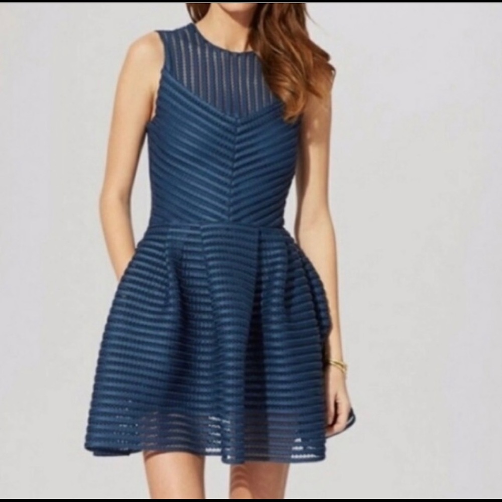 Maje mesh blue dress in a good condition, size 1